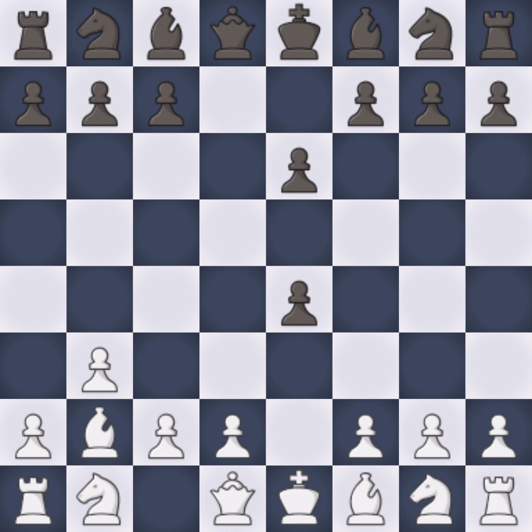 The b3 French board position, viewed from White's side