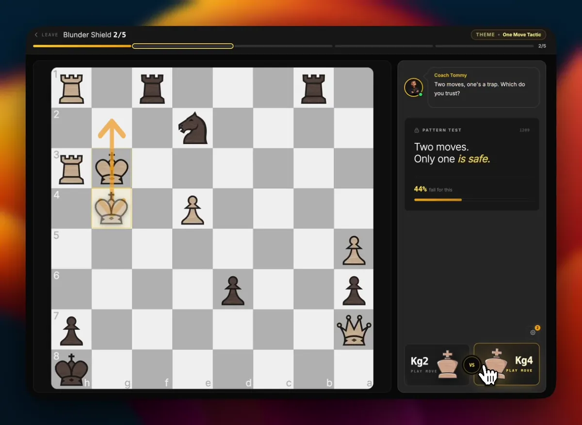 Blunder Shield chess training demo
